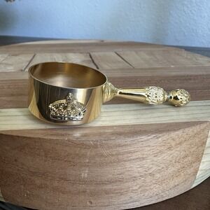 Vintage Zeon Coffee Measure‎ Cup 3.3 Inch 24K GEP Crown Emblem Ornate Handle